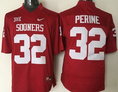 Men's Oklahoma Sooners #32 Samaje Perine Red College Football Nike Jersey