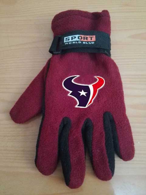 Houston Texans NFL Adult Winter Warm Gloves Burgundy