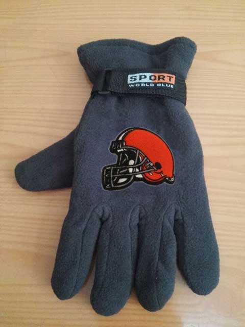 Cleveland Browns NFL Adult Winter Warm Gloves Dark Gray