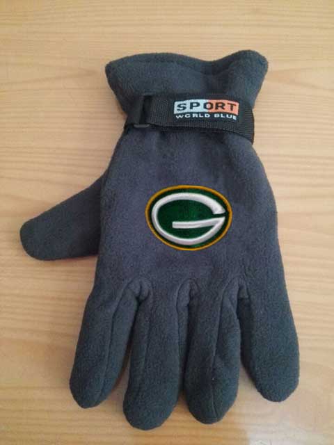 Green Bay Packers NFL Adult Winter Warm Gloves Dark Gray