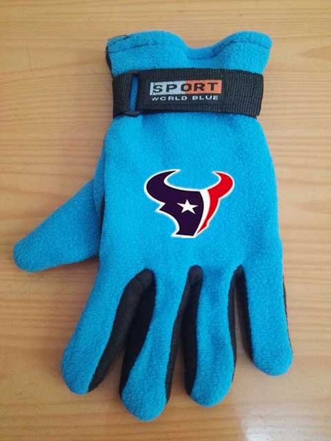 Houston Texans NFL Adult Winter Warm Gloves Light Blue