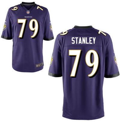 Youth Baltimore Ravens #79 Ronnie Stanley Nike Purple 2016 Draft Pick Game Jersey