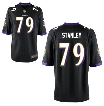 Youth Baltimore Ravens #79 Ronnie Stanley Nike Black 2016 Draft Pick Game Jersey