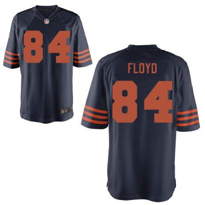 Youth Chicago Bears #84 Leonard Floyd Nike Navy Blue With Orange 2016 Draft Pick Game Jersey