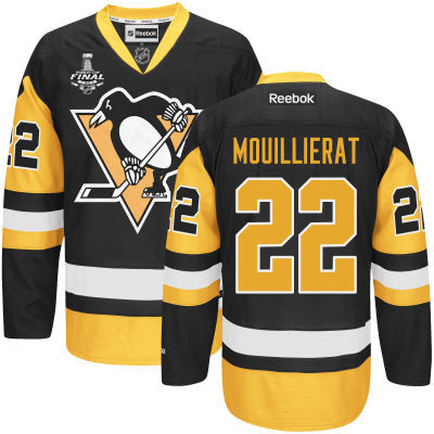 Men's Pittsburgh Penguins #22 Kael Mouillierat Black Third 2016 Stanley Cup NHL Finals Patch Jersey