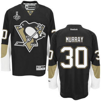 Men's Pittsburgh Penguins #30 Matt Murray Black Team Color 2016 Stanley Cup NHL Finals Patch Jersey