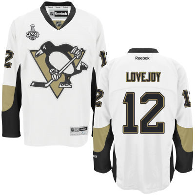 Men's Pittsburgh Penguins #12 Ben Lovejoy White Road 2016 Stanley Cup NHL Finals Patch Jersey
