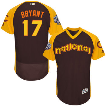 Kris Bryant Brown 2016 All-Star Jersey - Men's National League Chicago Cubs #17 Flex Base Majestic MLB Collection Jersey