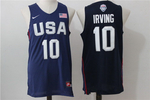 2016 Olympics Team USA Men's #10 Kyrie Irving Navy Blue Revolution 30 Swingman Basketball Jersey
