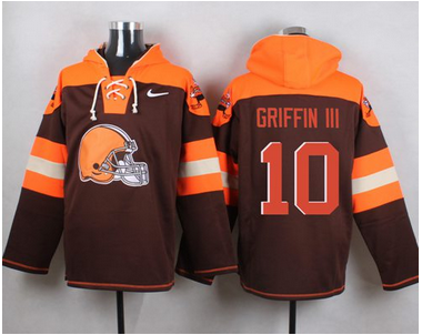 Nike Browns #10 Robert Griffin III Brown Player Pullover NFL Hoodie