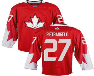 Team Canada Men's #27 Alex Pietrangelo Red 2016 World Cup Stitched NHL Jersey