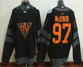 Men's North America Hockey #97 Connor McDavid Black 2016 World Cup of Hockey Stitched WCH Game Jersey