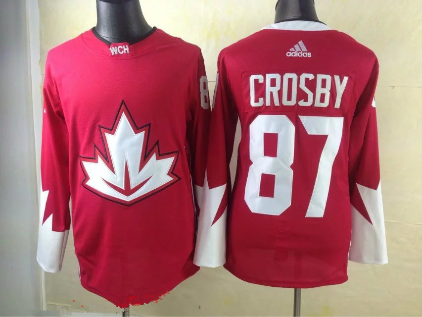2016 IIHF Team Canada Men's #87 Sidney Crosby Red adidas Ice Hockey Stitched Jersey