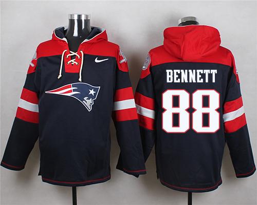 Nike Patriots #88 Martellus Bennett Navy Blue Player Pullover NFL Hoodie