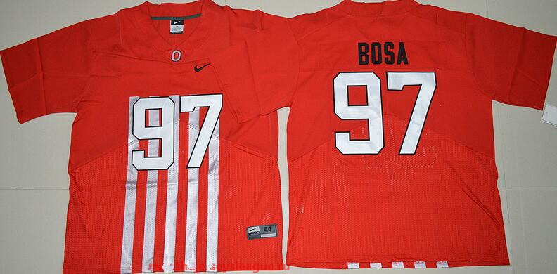 Men's Ohio State Buckeyes #97 Joey Bosa Red Stitched NCAA Nike Elite 2016 College Football Jersey