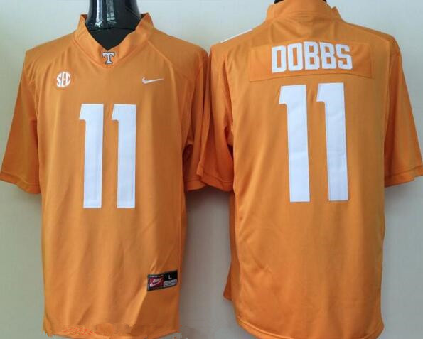 Men's Tennessee Volunteers #11 Joshua Dobbs Orange Stitched NCAA Nike College Football Jersey