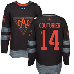 Men's North America Hockey #14 Sean Couturier Black 2016 World Cup of Hockey Stitched adidas WCH Game Jersey