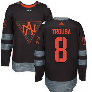 Men's North America Hockey #8 Jacob Trouba Black 2016 World Cup of Hockey Stitched adidas WCH Game Jersey