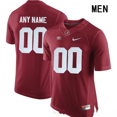 Men's Alabama Crimson Tide Custom College Football Nike Limited Jersey - Crimson Red