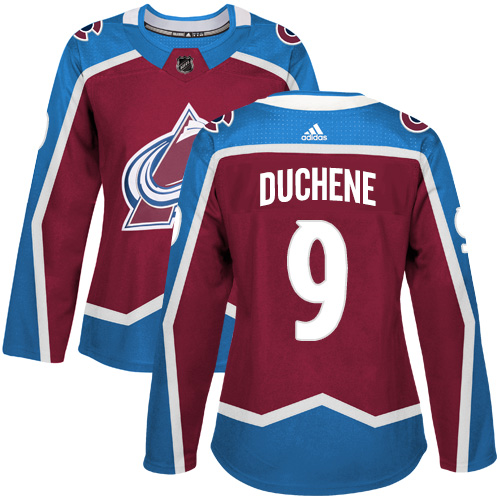 Adidas Colorado Avalanche #9 Matt Duchene Burgundy Home Authentic Women's Stitched NHL Jersey