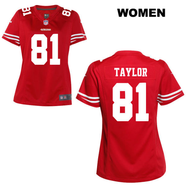 Women's Nike San Francisco 49ers #81 Trent Taylor Stitched  Home Red Game Football Jersey