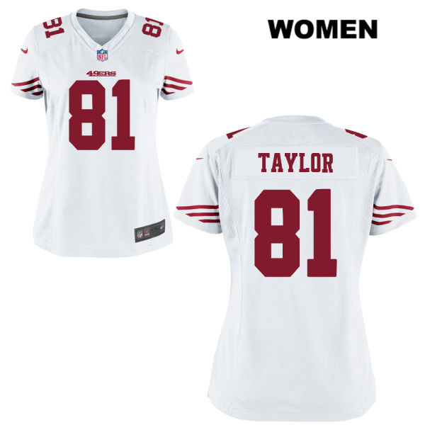 Womens Nike San Francisco 49ers #81 Trent Taylor White Game Football Jersey