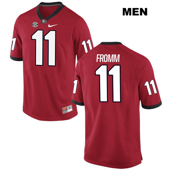 Men's Georgia Bulldogs #11 Jake Fromm Red Stitched NCAA Nike College Football Jersey