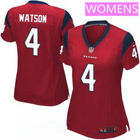 Women's Houston Texans #4 Deshaun Watson Elite Red Alternate NFL Jersey