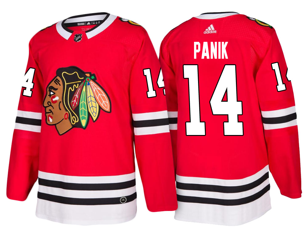 Adidas Chicago Blackhawks #14 Richard Panik  Red Home Authentic Stitched NHL Jersey