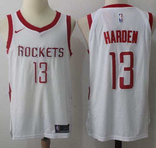 Nike Houston Rockets #13 James Harden White Stitched NBA Jersey