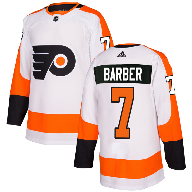 Adidas Philadelphia Flyers #7 Bill Barber White Authentic Stitched NHL Jersey