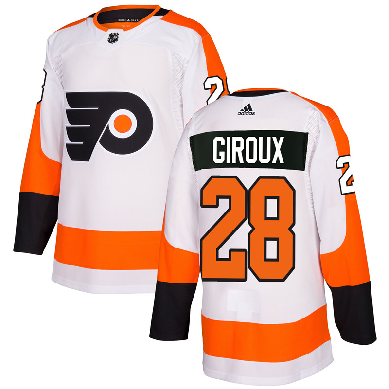 Adidas Philadelphia Flyers #28 Claude Giroux White Authentic Stitched NHL Jersey