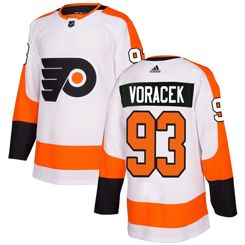 Adidas Philadelphia Flyers #93 Jakub Voracek White Authentic Stitched NHL Jersey