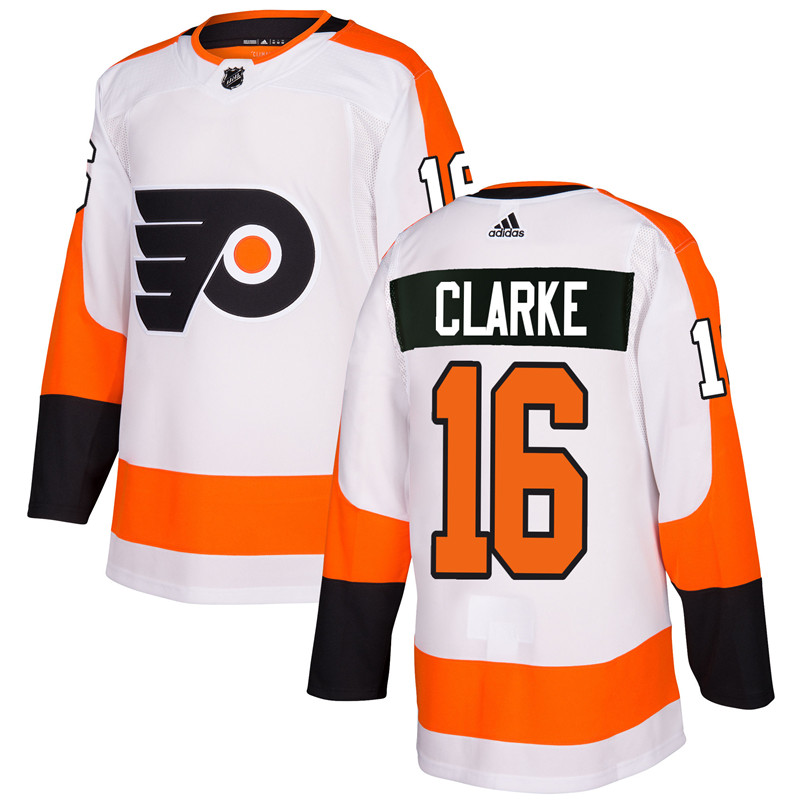 Adidas Philadelphia Flyers #16 Bobby Clarke White Authentic Stitched NHL Jersey
