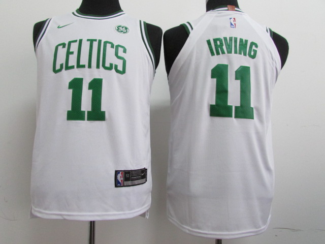 Nike Celtics #11 Kyrie Irving White Nike Stitched Youth NBA Jersey