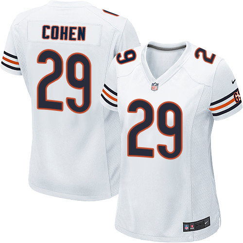NFL Women's Chicago Bears #29 Tarik Cohen White Game Jersey