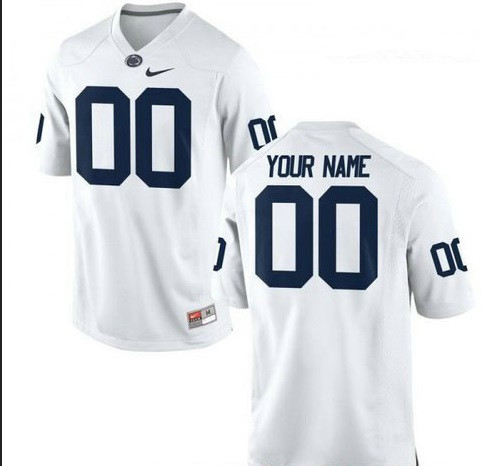 Custom size XXXXXL Men's Penn State Nittany Lions Nike White Limited Football Jersey
