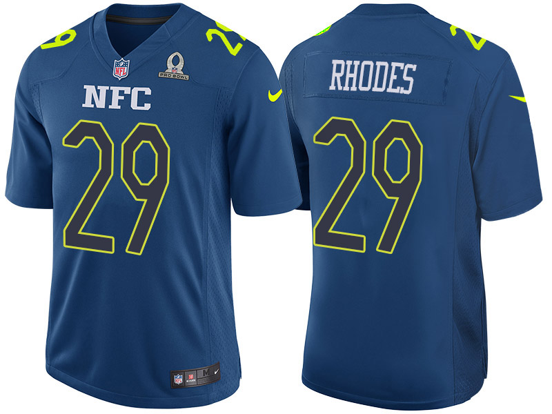 2017 Pro Bowl NFC Minnesta Vikings 29 Xavier Rhodes Navy Game Jersey