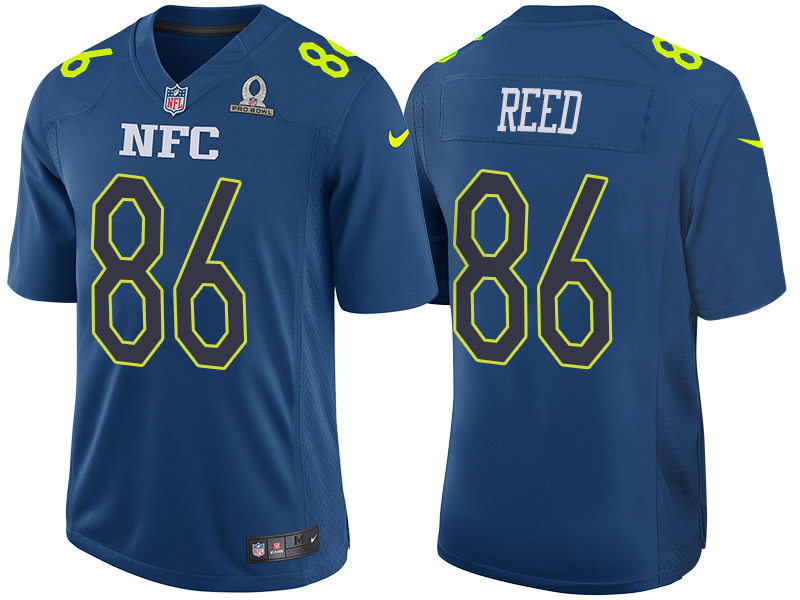 2017 Pro Bowl NFC Washinton Redskins 86 Jordan Reed Navy Game Jersey