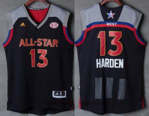 Men's Western Conference Houston Rockets #13 James Harden adidas Black Charcoal 2017 NBA All-Star Game Swingman Jersey
