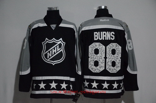 Men's Pacific Division San Jose Sharks #88 Brent Burns Reebok Black 2017 NHL All-Star Stitched Ice Hockey Jersey