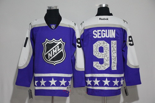Men's Central Division Dallas Stars #91 Tyler Seguin Reebok Purple 2017 NHL All-Star Stitched Ice Hockey Jersey