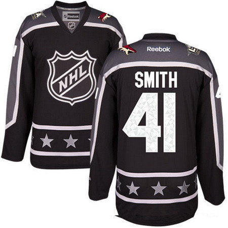 Men's Pacific Division Arizona Coyotes #41 Mike Smith Reebok Black 2017 NHL All-Star Stitched Ice Hockey Jersey