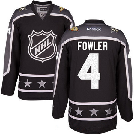 Men's Pacific Division Anaheim Ducks #4 Cam Fowler Reebok Black 2017 NHL All-Star Stitched Ice Hockey Jersey