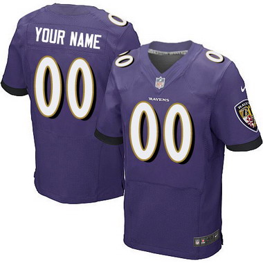 Men's Nike Baltimore Ravens Customized 2014 Purple Elite Jersey