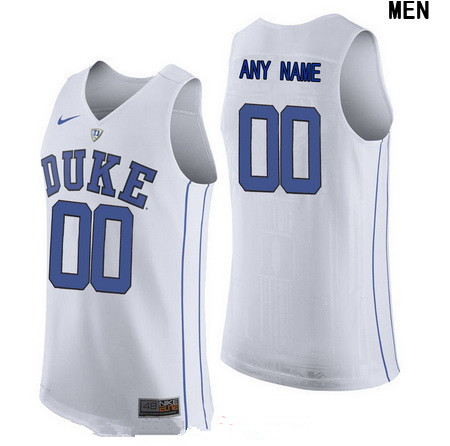 Youth Duke Blue Devils Custom Nike Performance Elite College Basketball Jersey - White