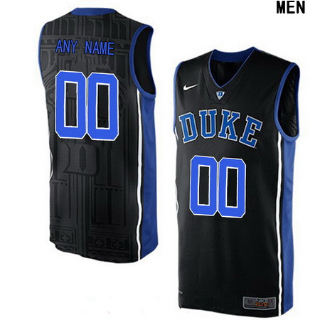 Youth Duke Blue Devils Custom V-neck College Basketball Nike Elite Jersey - Black