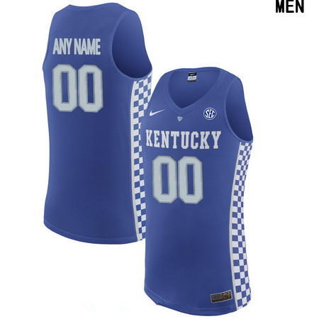 Youth Kentucky Wildcats Custom College Basketball Nike Elite Jersey - Royal Blue