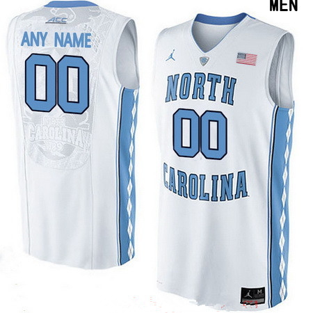 Youth North Carolina Tar Heels Custom Brand Jordan College Basketball Jersey - White