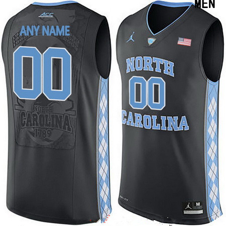 Youth North Carolina Tar Heels Custom Brand Jordan College Basketball Jersey - Black